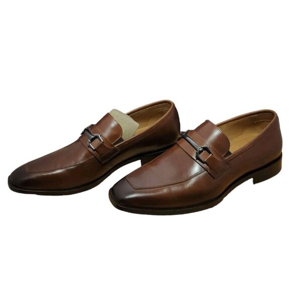 Flag LTD. Men's Noble Bit Leather Brown Loafer Dress Shoes SZ 8.5 - Picture 5 of 6